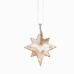 NWT Swarovski Small Star Ornament, Golden Shadow